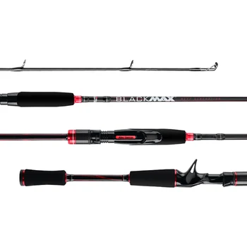 Oryginalny marka Abu Garcia Black Max BMAX Baitcasting Lure Fishing Rod 1.83 m 1.98 m UL L Power Carbon Spinning Fishing Stick