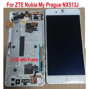 Oryginalny najlepszy Wokring wyświetlacz LCD panel dotykowy digitizer montażu sensor + ramka do ZTE Nubia My Prague NX513J telefon część