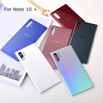 Oryginalny Samsung Galaxy Note 10 N970 Note 10 plus N975 N975F NOTE10+ tylna pokrywa baterii drzwi szklana obudowa etui + naklejka