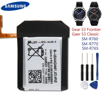Oryginalny Samsung Samsung Battery EB-BR760ABE dla Samsung Gear S3 Frontier / Classic EB-BR760A SM-R760 SM-R770 SM-R765 380mAh