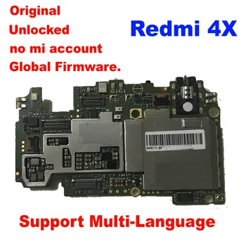 Oryginalny Xiaomi Redmi 4X druku płyty głównej Global Firmware Multi-Language Unlock płyta główna logiczne schematy opłata opłata elastyczny kabel