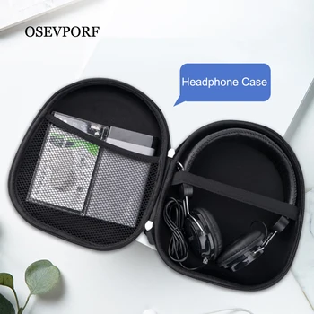 OSEVPORF słuchawki etui dla słuchawek, karty pamięci, kabel USB, słuchawki, akcesoria uchwyt do przechowywania dysk torba skrzynia pokrywy