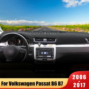 Osłony deski rozdzielczej samochodu mata unikać światła mata osłona przeciwsłoneczna dywany LHD do Volkswagen VW Passat B6 B7 2006-do Passat CC 2009-2017