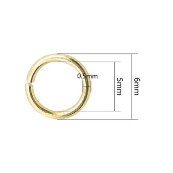 Otwarte pierścień z jedną pętlą wytrzymałe прыжковые pierścienie ze stali nierdzewnej 6 mm dla Конекторов biżuteria naszyjnik bransoletki naszyjnik łańcuch