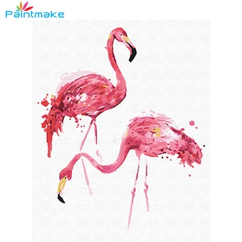 Paintmake Unicorn DIY Paint by Numbers Digital Oil Painting Home decoration painting Flamingo Art Hand Drawing For Kids