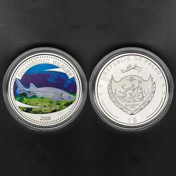 Palau $ 1 2008 Autentyczne Monety Oryginalne W Prawdziwy Wydanie Kolekcjonerskich Monet Unc