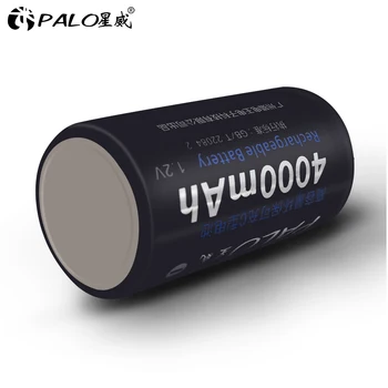 PALO 4 Pcs Batteries C Size Battery Original 1.2 V Ni-MH akumulator 4000mAh akumulator Bateria Baterias z kartą darmowa wysyłka