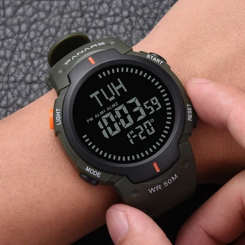 PANARS Outdoor Sport cyfrowe męski zegarek z kompasem elektroniczny zegarek męski chronograf odliczanie zegar budzik 8208