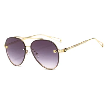 Panie metal marki Diament pilot okulary kobiety luksusowe osobowości okulary okulary projektant odcienie UV400 gradient Oculos