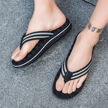 PARZIVAL letnie męskie masażu japonki nowe męskie kapcie moda Szczypta nogi męskie antypoślizgowe obuwie plażowe lekkie buty Męskie