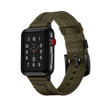 Pasek ze skóry dla apple watch band 6 44mm 40mm mc band 42mm 38mm correa watchband pasek bransoletka dla apple watch 5 4 3 2 SE