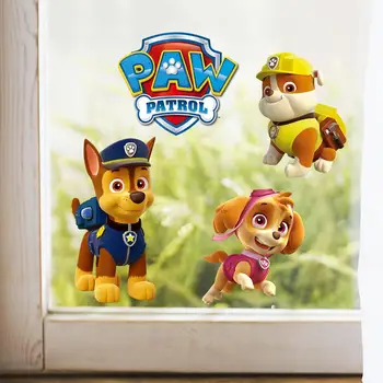 PAW Patrol kreskówka dla dzieci PVC wodoodporna zabawka naklejka pokój dzienny, pokój dziecięcy tło zdobią ściany dekoracje do domu