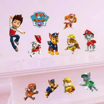 PAW Patrol kreskówka dla dzieci PVC wodoodporna zabawka naklejka pokój dzienny, pokój dziecięcy tło zdobią ściany dekoracje do domu