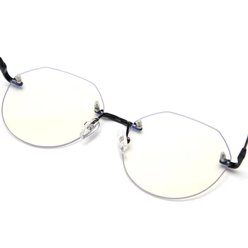 Peekaboo damskie okulary bez oprawek wielokąta unisex przezroczyste soczewki Akcesoria Męskie okulary optyczna wysokiej jakości złota metalowa oprawa