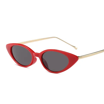 Peekaboo małe kocie oko okulary dla kobiet marki projektant połowa metalu czarny czerwony leopard zielone owalne okulary dla kobiet prezent
