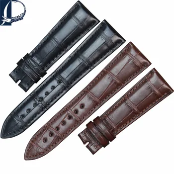 Pesno dla Blancpain VILLERET typu Superior krokodyla skóra watchband 20mm22mm czarny brązowy ciemny niebieski pasek do zegarka zegarki męskie akcesoria