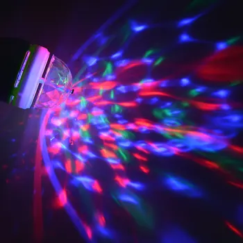 Pełne kolorów E27 85-265v w 110 v 220 v RGB auto światło obrotowe etapu lampy led świąteczna atmosfera led reflektor lampy