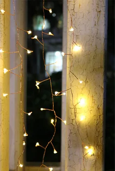 Pilot zdalnego sterowania klaster smyczki światła sypialnia stół weselny party led dekoracji światła drut miedziany Bajki choinka światła