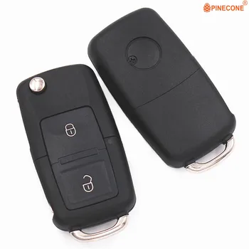 PINECONE do Volkswagen VW Golf Tiguan Polo Passat CC 2 przyciski HU66 Key wymienić klapki, składany samochód Fob Key Shell Case