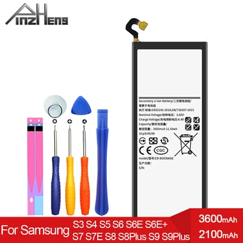 PINZHENG bateria do Samsung Galaxy S6 S7 S8 S3 S4 S5 NFC S7 S6 Edge S8 S9 Plus G930F G950F G920F G900F i9300 wymienić Bateria
