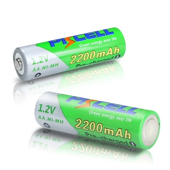 PKCELL 4PC 1.2 V 2200mAh AA akumulator NiMH akumulatory niski саморазряд Ni-MH Bateria do kamery