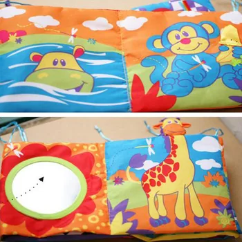 Plac grzechotka zabawka dla dzieci łóżko dookoła i tkanki książka z zwierzęcym modelem piękne zabawki dla dzieci łóżka podwójne kolor kolorowe zderzak łóżka