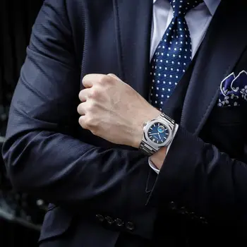 PLADEN dorywczo zegarki sportowe dla mężczyzn czarny skórzany pasek Najlepsze marki luksusowych wojskowe Wodoodporny zegarek Sportowy zegarek kwarcowy 2020