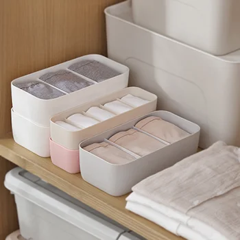 Plastikowe pudełko do przechowywania skarpet dla pojedynczej szuflady biurka domowy szuflada do przechowywania bielizny organizując pudełka mogą CSV