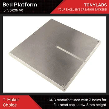 Platforma łóżka VORON V0 aluminiowa płyta 120mm x 120mm x 8mm CNC