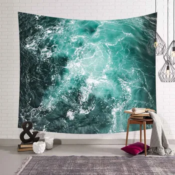 Plaża morska fala krajobraz 3D na ścianie gobelin joga ręczniki druku cyfrowego Salon Sypialnia ścienne, tkaniny dekoracyjne ozdoby domu