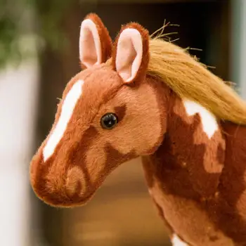 Pluszowe realistyczna konia zabawki nadziewane zwierząt lalka dzieci prezent na Urodziny Horseplay wystrój wysokiej jakości zabawki