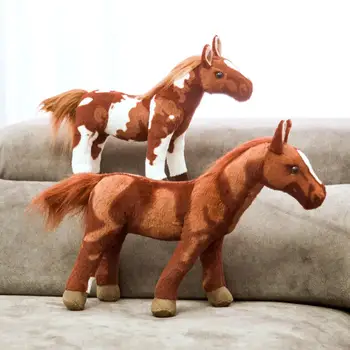 Pluszowe realistyczna konia zabawki nadziewane zwierząt lalka dzieci prezent na Urodziny Horseplay wystrój wysokiej jakości zabawki