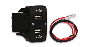 Podwójna ładowarka samochodowa USB woltomierz papieros gniazdo 5 v, 2.1 A ładowarka USB port telefon woltomierz led adapter do Honda 12 v-24 v