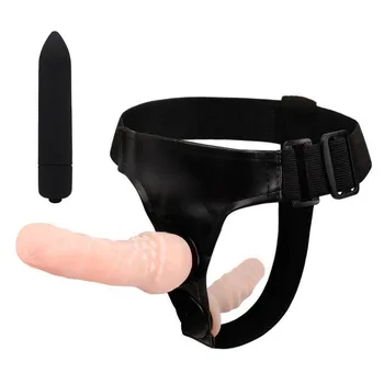 Podwójny strap-on dildo realistyczny penis i 10 trybów mini dildo wibrator sex zabawki dla kobiety lesbijki pary masturbator