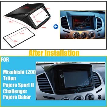 Pojedyncza/podwójna Din-panel do Mitsubishi Pajero Sport Triton L200 Radio DVD, Stereo Dash Panel Mounting montaż Trim Kit 2din