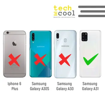Pokrowiec silikonowy FunnyTech®dla Samsung Galaxy A31 l wśród nas oszust? Przezroczysty