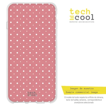 Pokrowiec silikonowy FunnyTech®dla Samsung Galaxy S8 groszek różowy tło