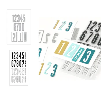 Pokój 0-8 ? ! Symbol tłoczenie płyty rozcięcie metalu z coordinating jasnymi stemplami do DIY Craft papierowe karty robiąc szablon 2020