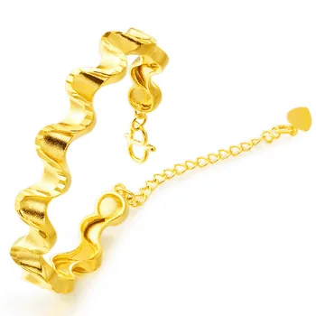 Popularne delikatne ostatnie fale złote regulowane bransoletki projekt wietnamski аллювиальный złota bransoletka dla kobiet