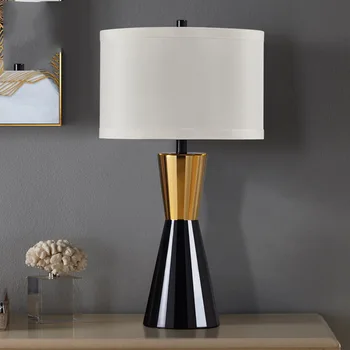 Postmodernistycznej Luxtry czarne złoto ceramika amerykański prosty projekt przykładowy pokój dzienny Bdroom ozdoby lampa szafka kontrolna