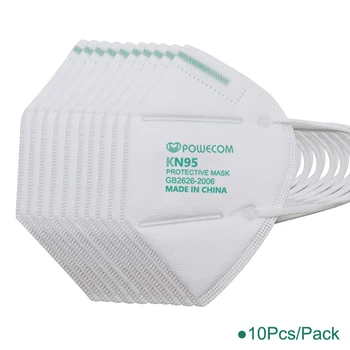 POWECOM CE FFP2 KN95 Maska wielokrotnego użytku 5-warstwowa filtr maseczka do twarzy, oddychająca anty-kurz usta muflowy pokrywa higieniczna maska do twarzy