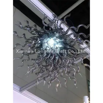 Powierzchnia kontrolna do dekoracji salonu CE UL Led Light Style Hand Blowed Glass Art Black Chandelier Light