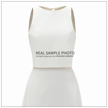 Prawdziwe zdjęcie 1 sztuka miękkie satynowa prosta suknia druhna biała czarna suknia ślubna PARY dress FANWEIMEI cena fabryczna producenta