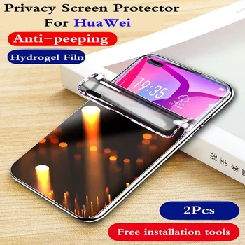 Privacy screen protector dla Huawei P20 P30 P40 Pro гидрогелевая folia Huawei Mate 30 Pro Mate 20 Anti-peeping Soft full screen