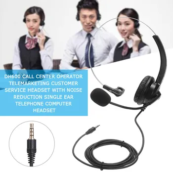Profesjonalna przewodowy zestaw słuchawkowy 3,5 mm-słuchawki z mikrofonem dla Call center E-commerce company Salesman