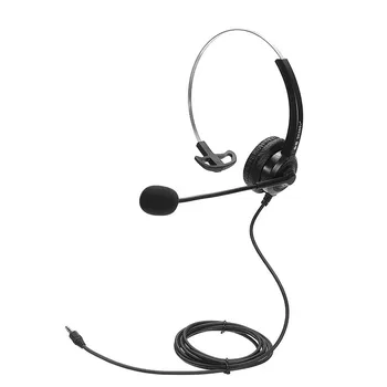 Profesjonalna przewodowy zestaw słuchawkowy 3,5 mm-słuchawki z mikrofonem dla Call center E-commerce company Salesman
