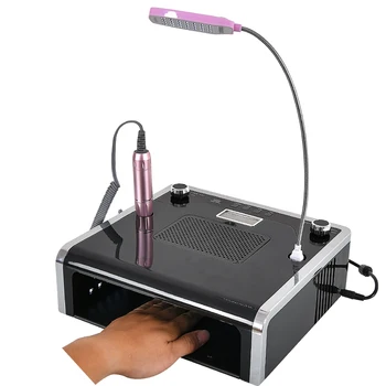 Profesjonalny 4-w-1 elektryczna frezarka do paznokci kurz próżniowe wchłanianie 108 Watt LED lampa UV wszystko-w-jeden zestaw pedicure manicure maszyna