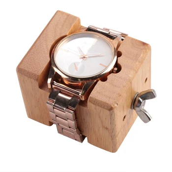Profesjonalny drewniany korpus godzin uchwyt blok zacisk imadła ruch drewno+stal nierdzewna zegarki naprawa zestawów narzędzi dla zegarmistrzów c