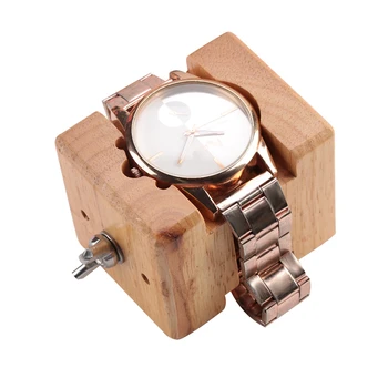 Profesjonalny drewniany korpus godzin uchwyt blok zacisk imadła ruch drewno+stal nierdzewna zegarki naprawa zestawów narzędzi dla zegarmistrzów c