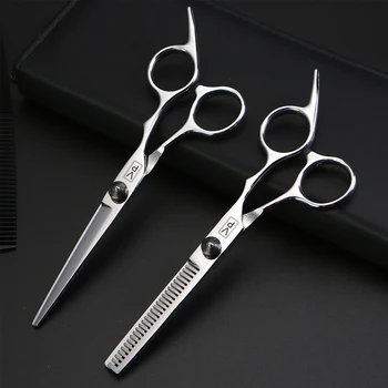 Profesjonalny Japonia 440c 6 cali nożyczki do włosów Zestaw noży nożyczek nożyczki do fryzjera cięcia przerzedzenie narzędzi